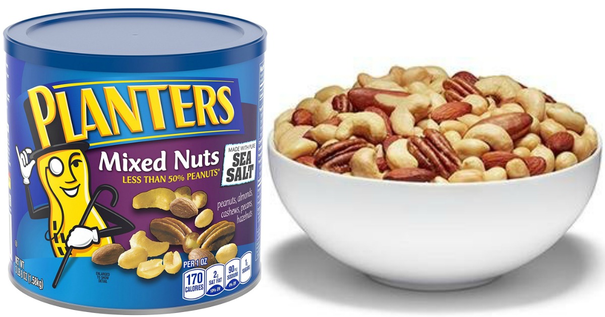 Amazon Planters Mixed Nuts Large 56 oz Resealable Tin Only 11.72