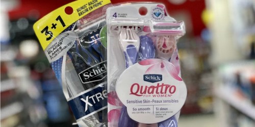Schick Quattro & Xtreme Disposable Razor Packs Only $1.29 Each at Target (Regularly $6)