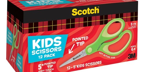Amazon: Scotch Kids Scissors 12-Pack Just $6.71 With $25 Order (Only 66¢ Per Pair)