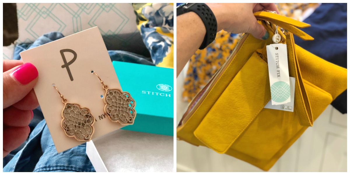 stitch fix earrings and small purse - wardrobe review