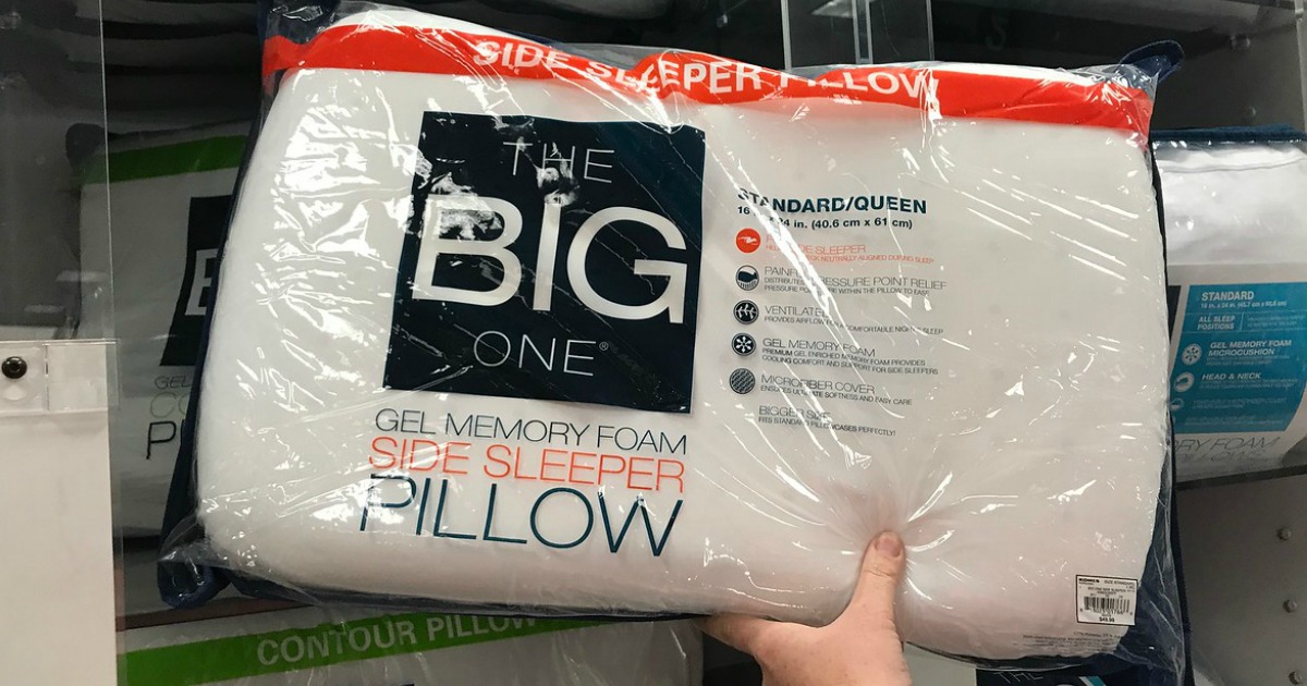 The Big One® Gel Memory Foam Side Sleeper Pillow 16'' x 24'' Standard 