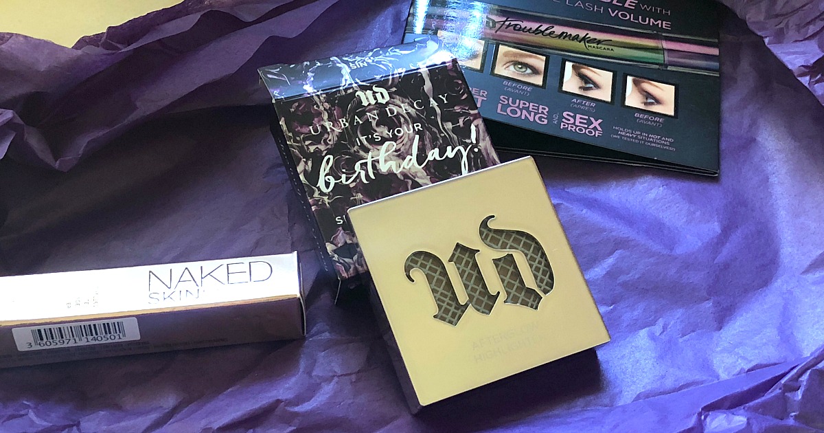 collin's deals and finds this week — urban decay makeup products included free birthday highlighter and mascara sample