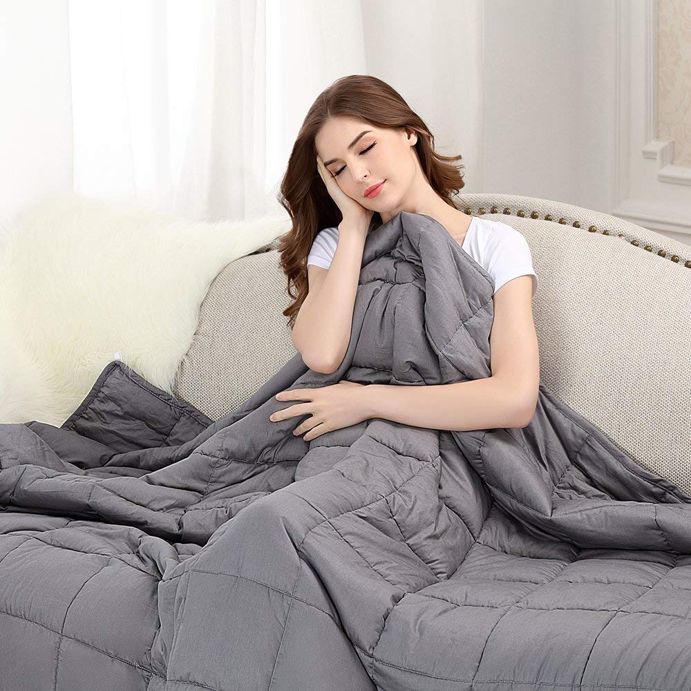 Amazon: Buzio Weighted Cotton Blanket Just $63.99 Shipped (Reduces ...