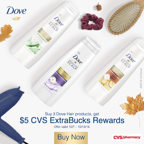 Dove hair care products at CVS