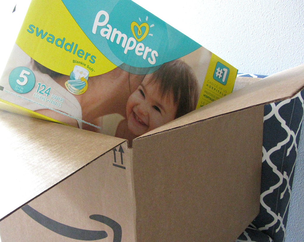 Amazon Household Prime benefits include subscription savings like on these amazon pampers diapers.