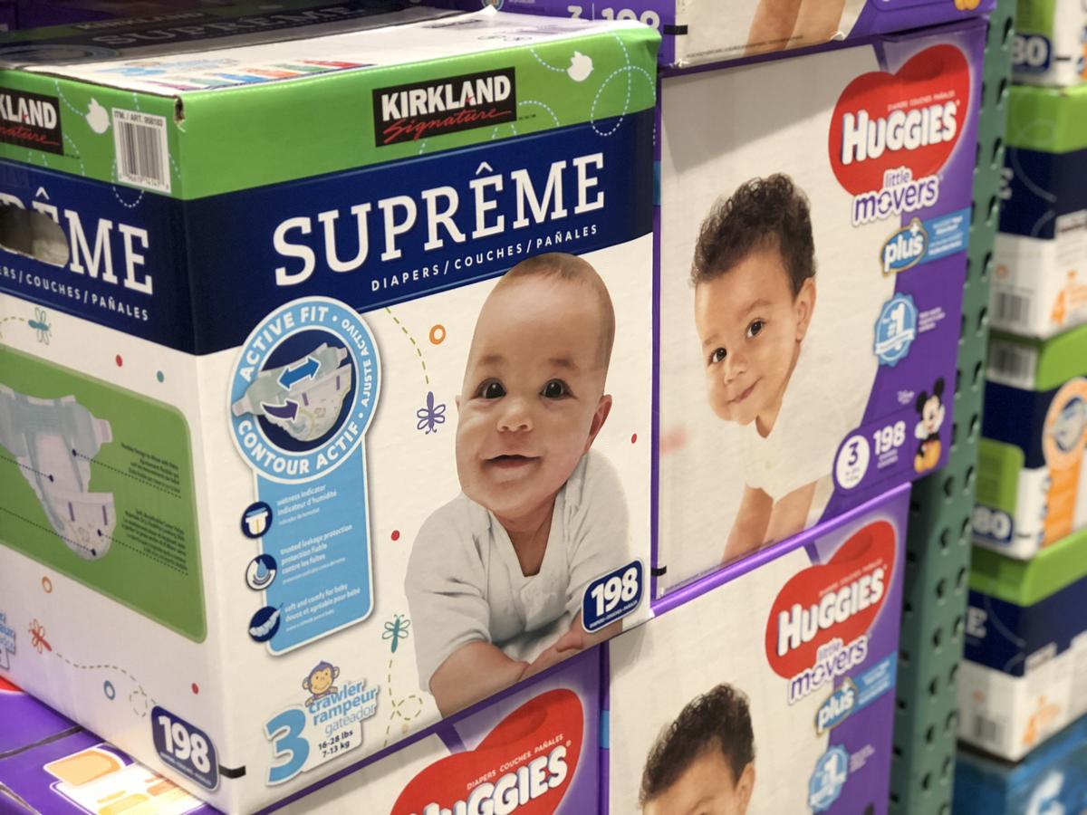 name brands sometimes make costco items, like these Costco diapers