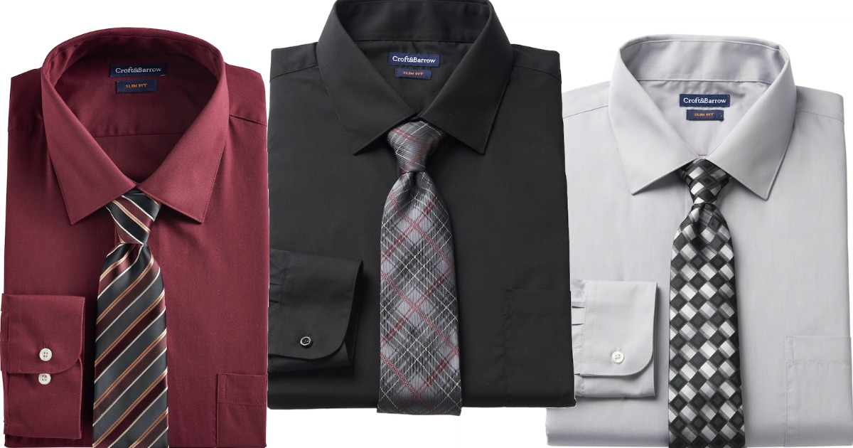 Kohl's Cardholders: Croft & Barrow Men's Shirt & Tie Sets Only $5.83 ...