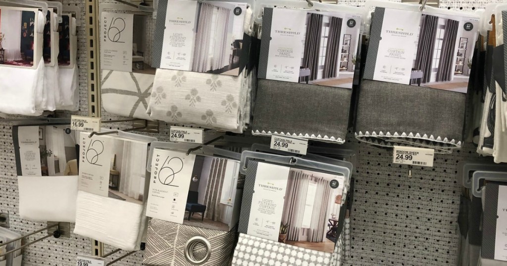 Target Curtains in-store in package