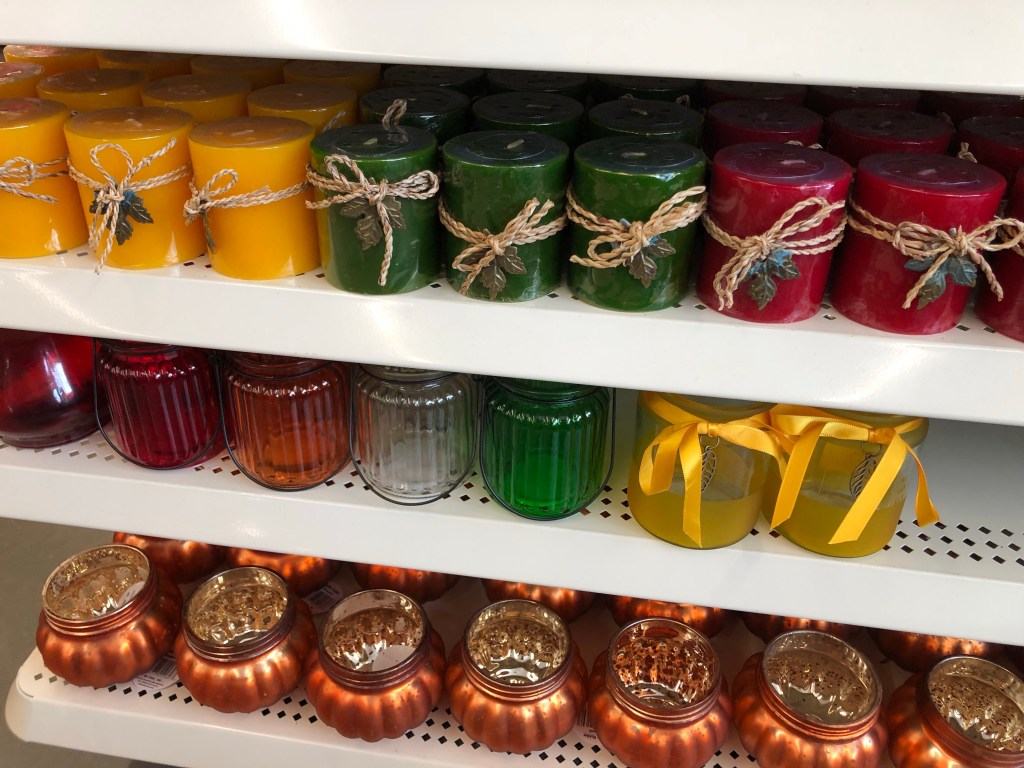 Fall Candles & Holders Only 1 at Dollar Tree