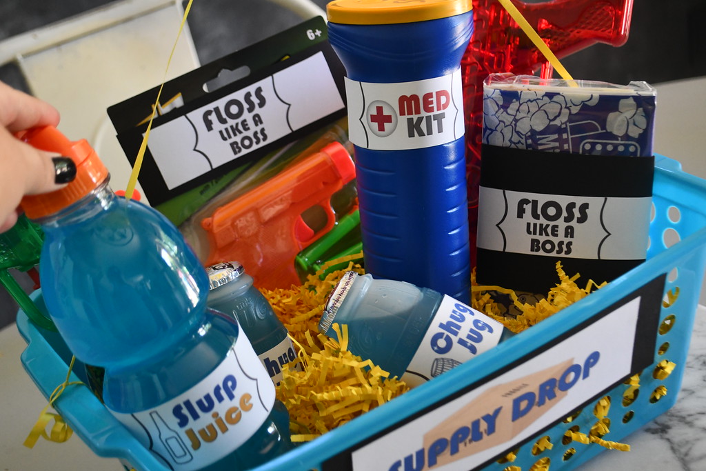 DIY Dollar Tree Fortnite Gift Basket will be a hit with any fortnite fans!