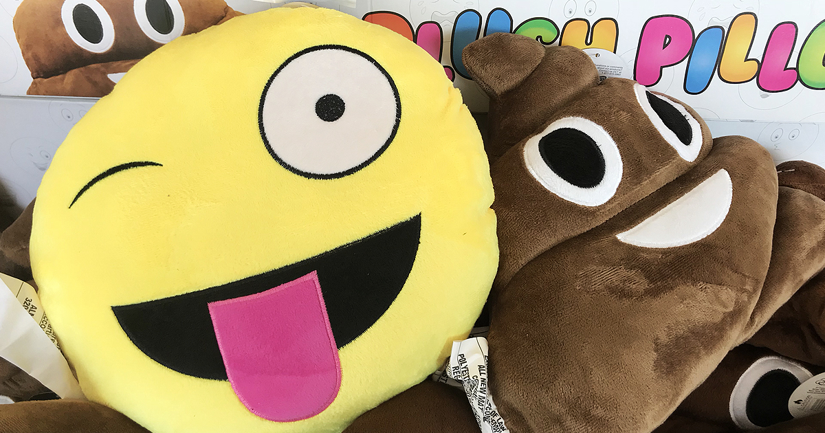 Emoji Character Plush Pillows Only 1 at Dollar Tree