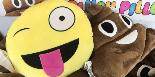 Emoji Character Plush Pillows Only $1 at Dollar Tree
