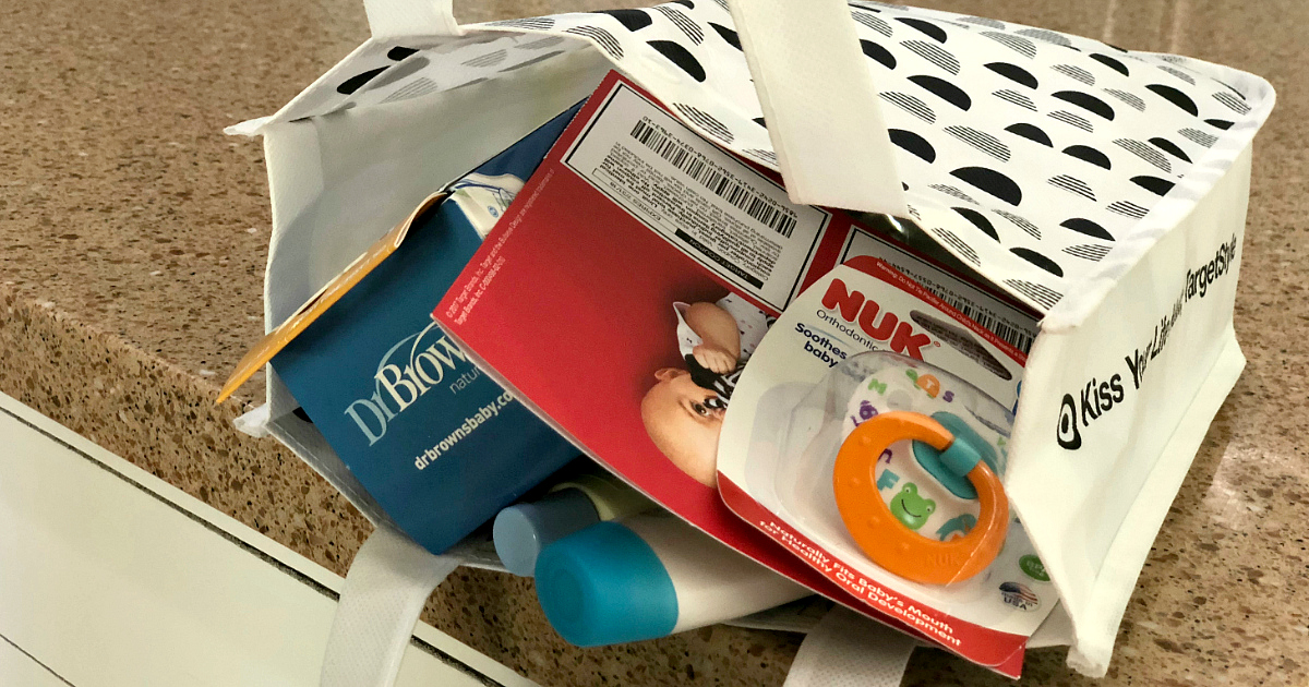 Get a free registry baby gift bag like this one for registering for your baby at Target!