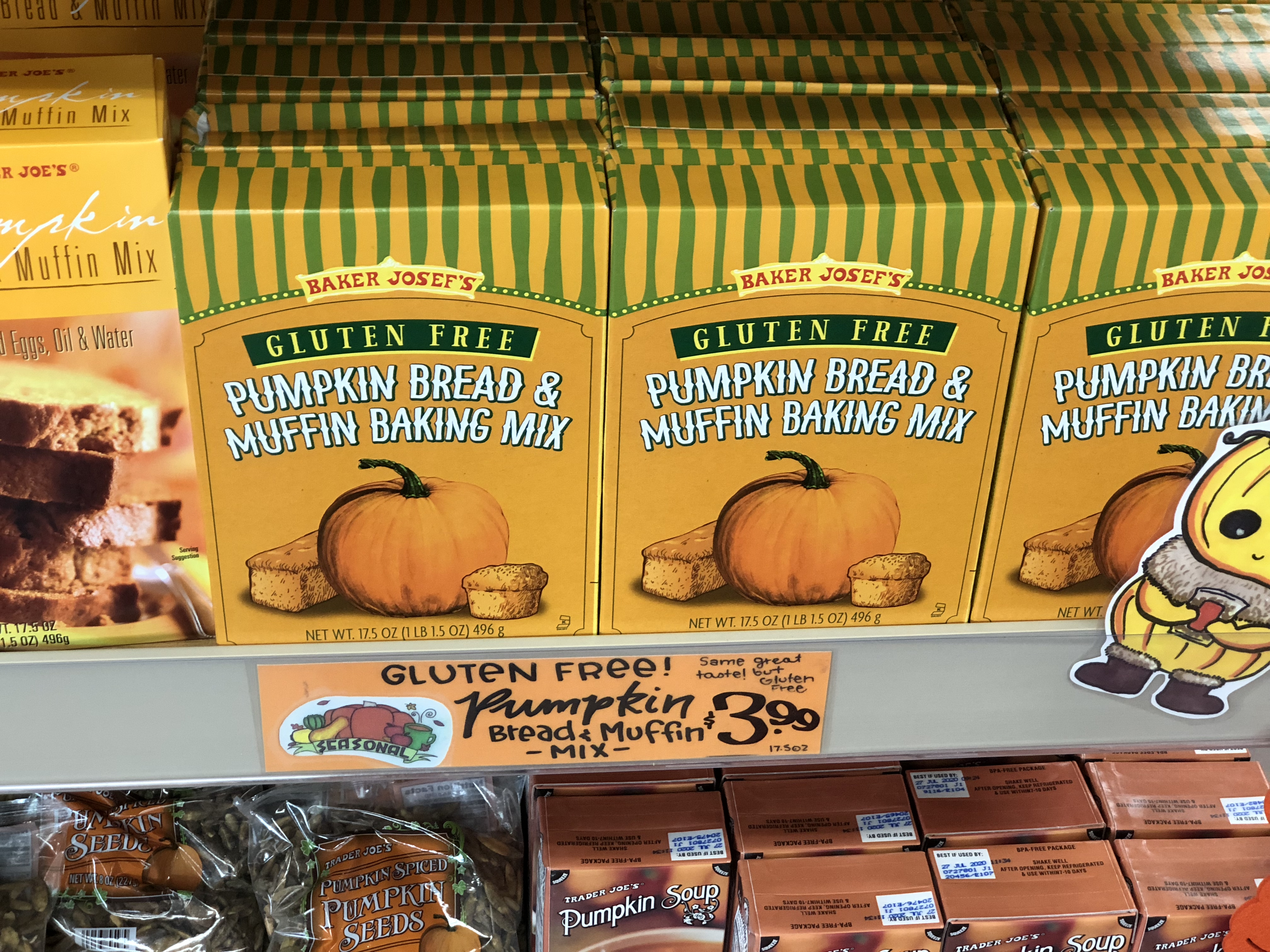 Deals on Trader Joe's Pumpkin items – Gluten free pumpkin bread and muffin mix at Trader Joe's