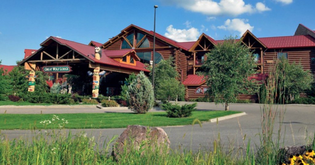 front of the Great Wolf Lodge