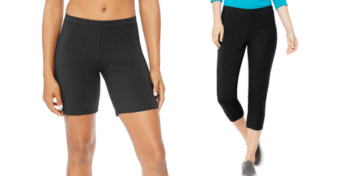 Hanes Women’s Shorts, Leggings & Capris Only $5 Each Shipped (Regularly $10)