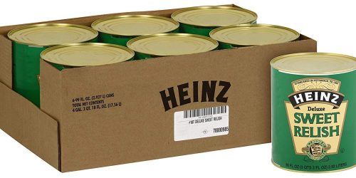 SIX Heinz Deluxe Sweet Relish 99oz Cans Just $11.23 (Only $1.87 Per Can)