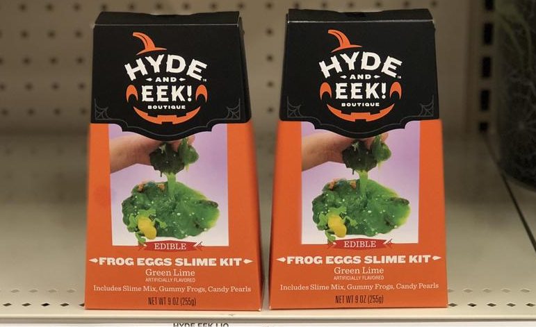 2018 target halloween candy includes – Here, Hyde and Eek Frog Eggs Slime Kit