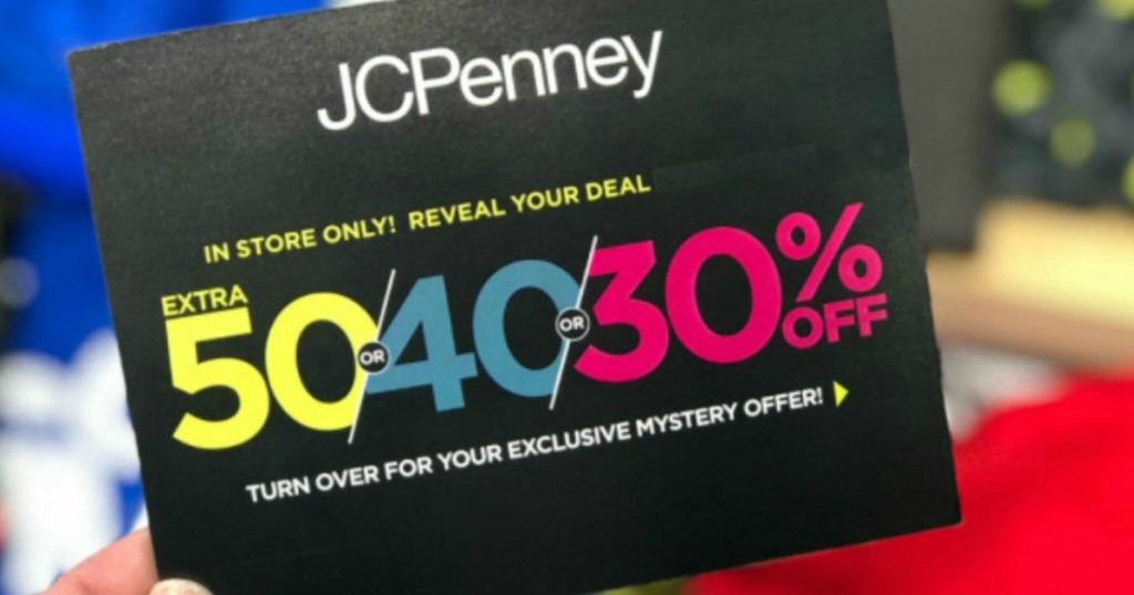 JCPenney is Giving Away Mystery Coupons Up to 50 Off