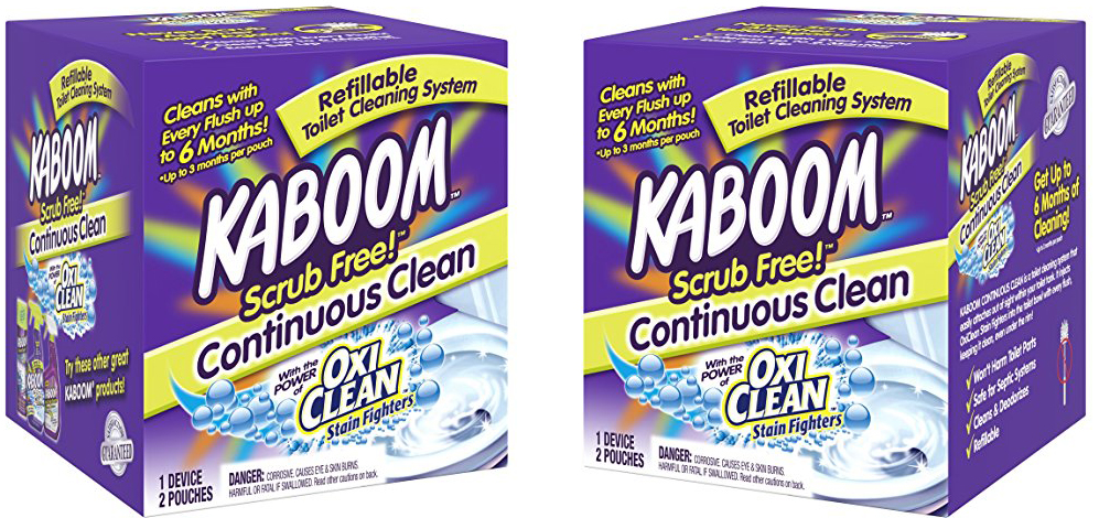 2 Kaboom Scrub Free! Toiled Bowl Cleaner System + 2 Refills