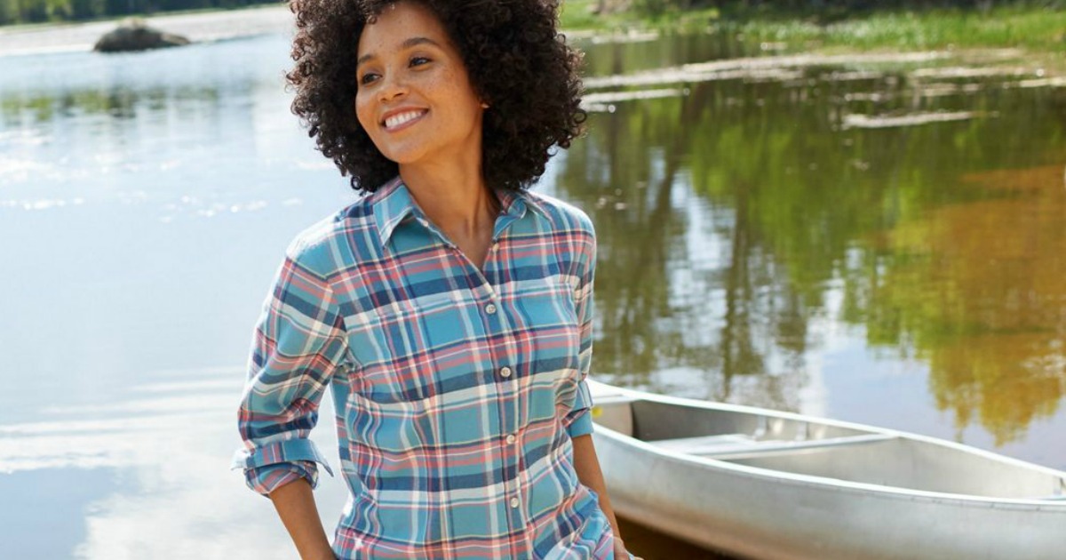 L.L. Bean Women's Flannel Shirt, Jeans AND $10 Gift Card ...