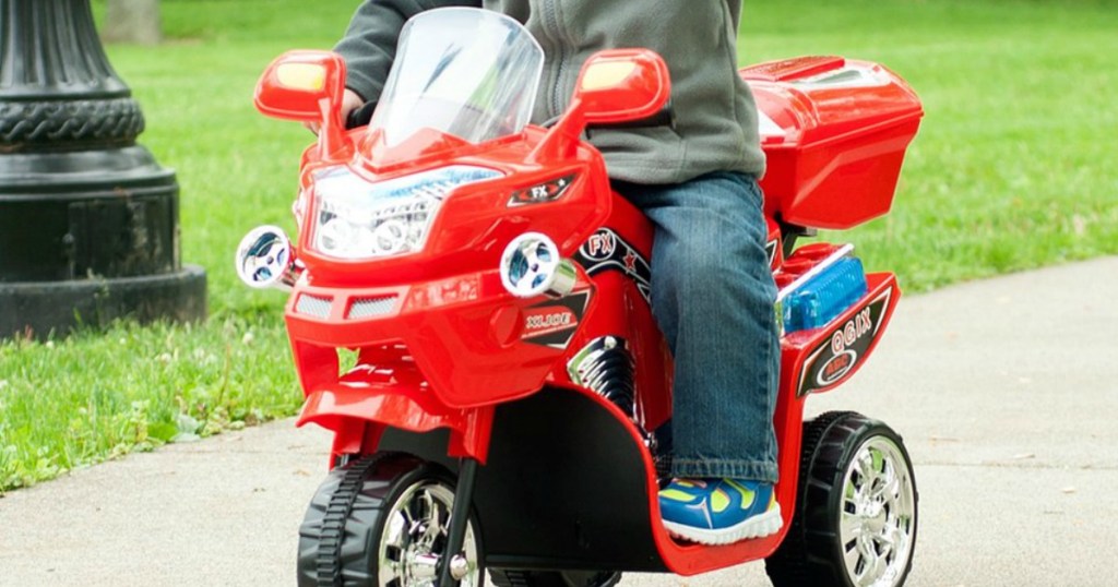Lil’ Rider Three-Wheeled Sport Bike red