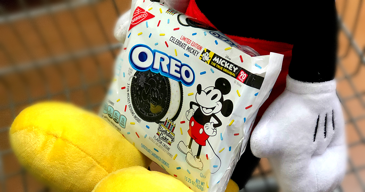 Mickey Mouse Oreos like these are at Walmart