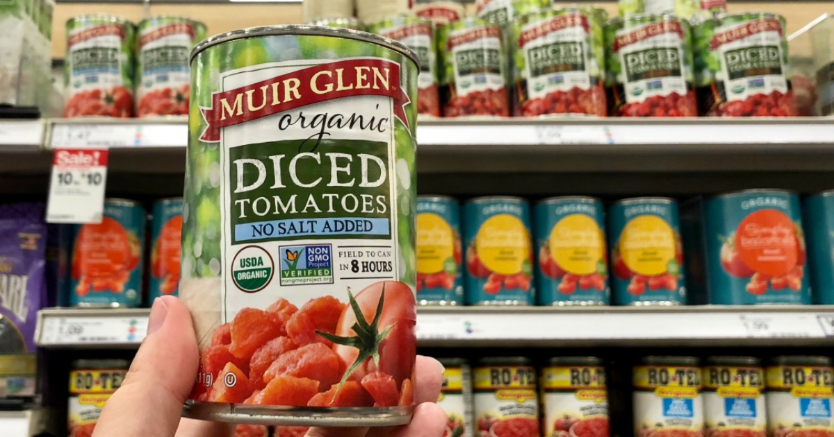 Muir Glen Organic Diced Tomatoes No Salt Added - 14.5oz : Target