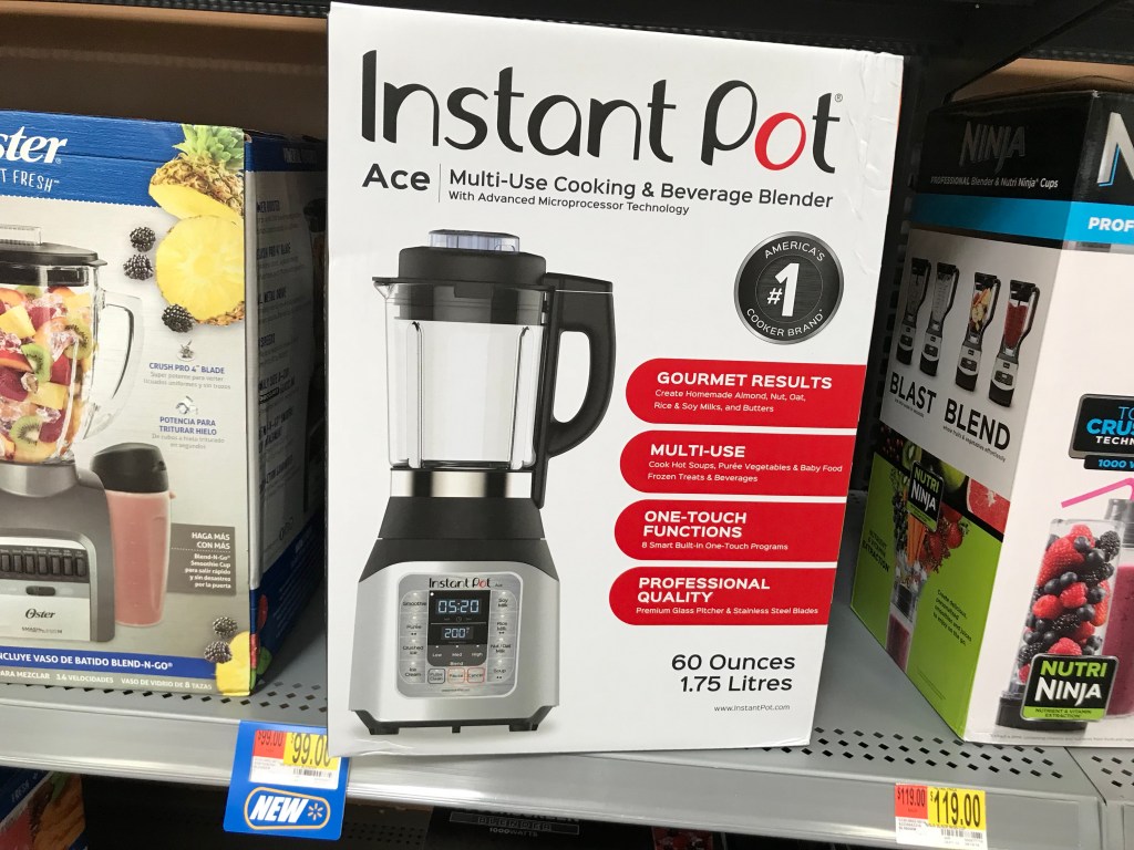 instant pot cooking blender is available exclusively at walmart – here in a box on the shelf