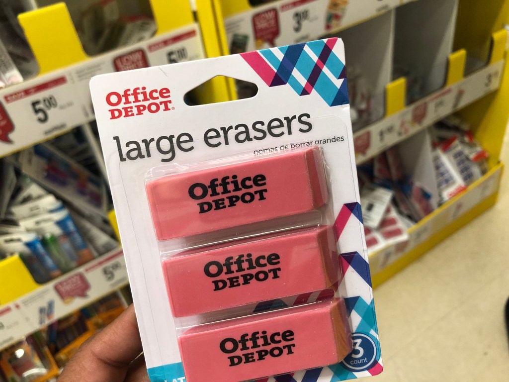 pack of erasers