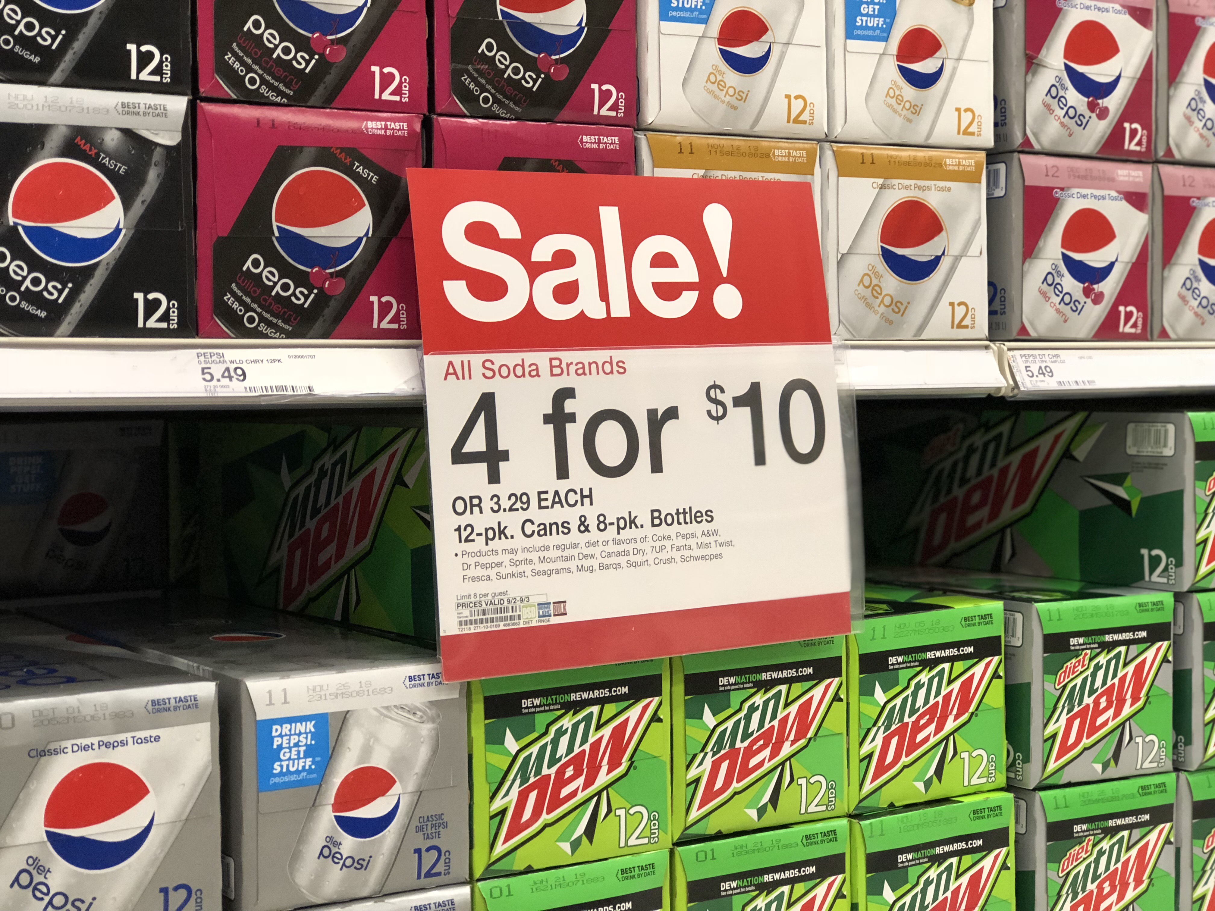 Pepsi 8-Pack Bottles & 12-Pack Cans As Low As $1.81 Each After Cash ...