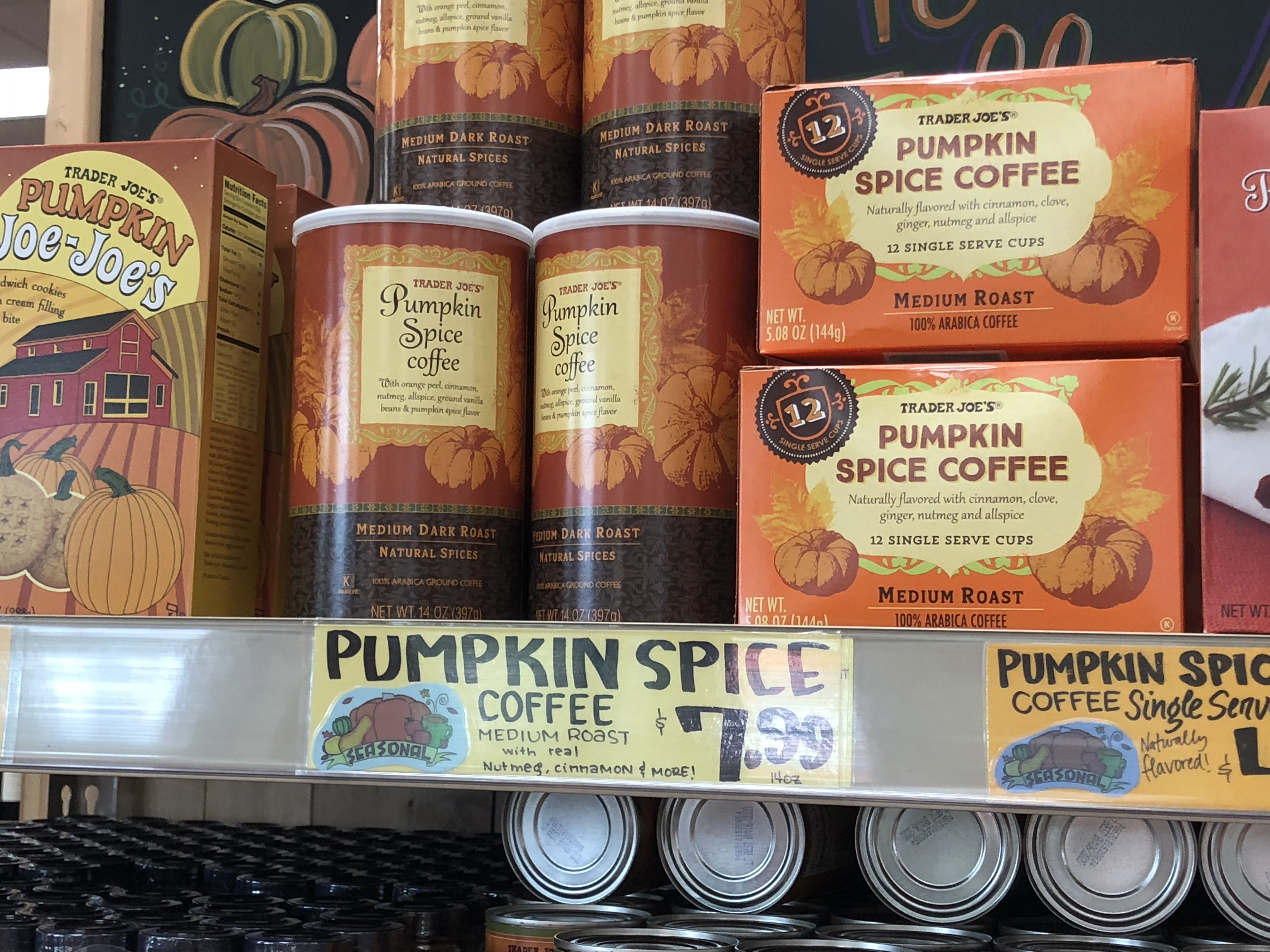 Deals on Trader Joe's Pumpkin items – Pumpkin spice coffee at Trader Joe's