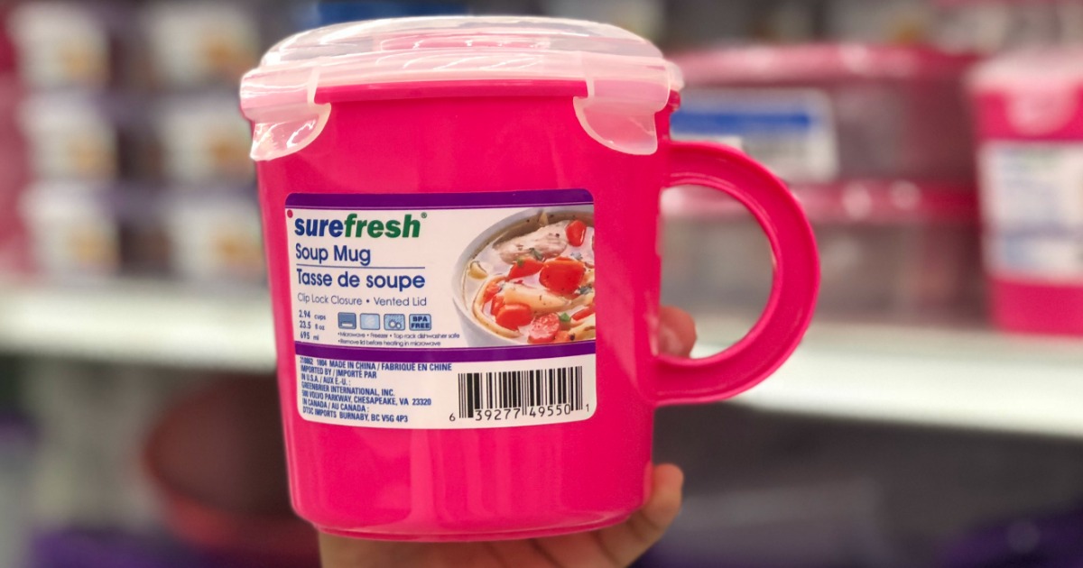 Surefresh Soup Mugs Only $1 at Dollar Tree