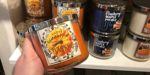Free Bath & Body Works Pumpkin 3-Wick Candle w/ ANY Online Purchase ($24.50 Value)