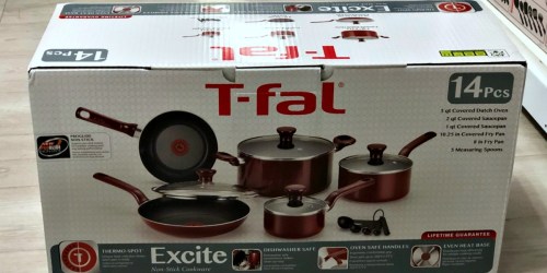 T-Fal 14-Piece Cookware Set Only $30.99 After Rebate at JCPenney (Regularly $150)
