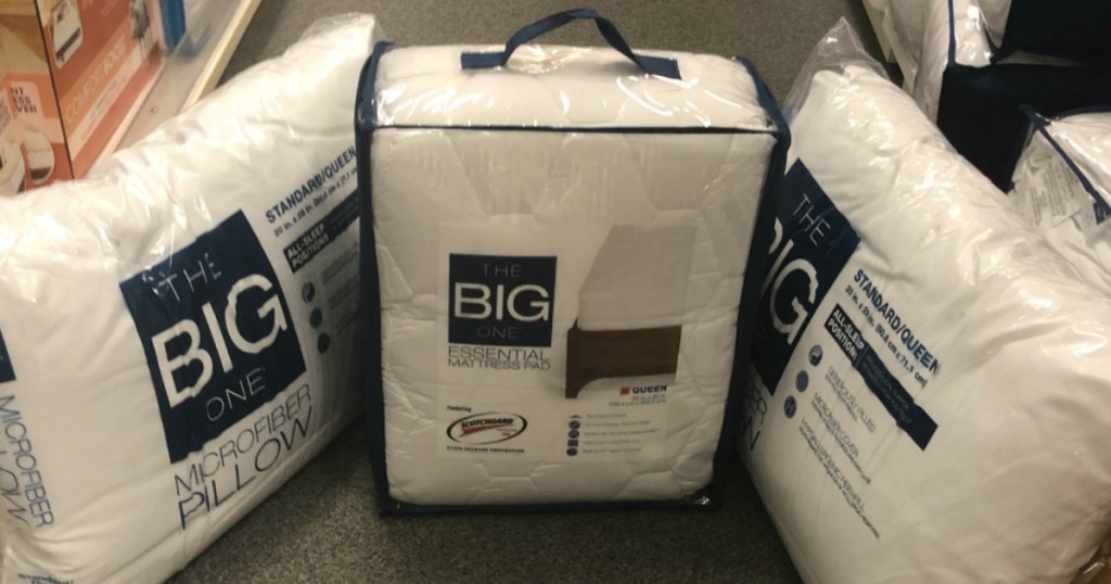 The Big One Mattress Pad and Pillows
