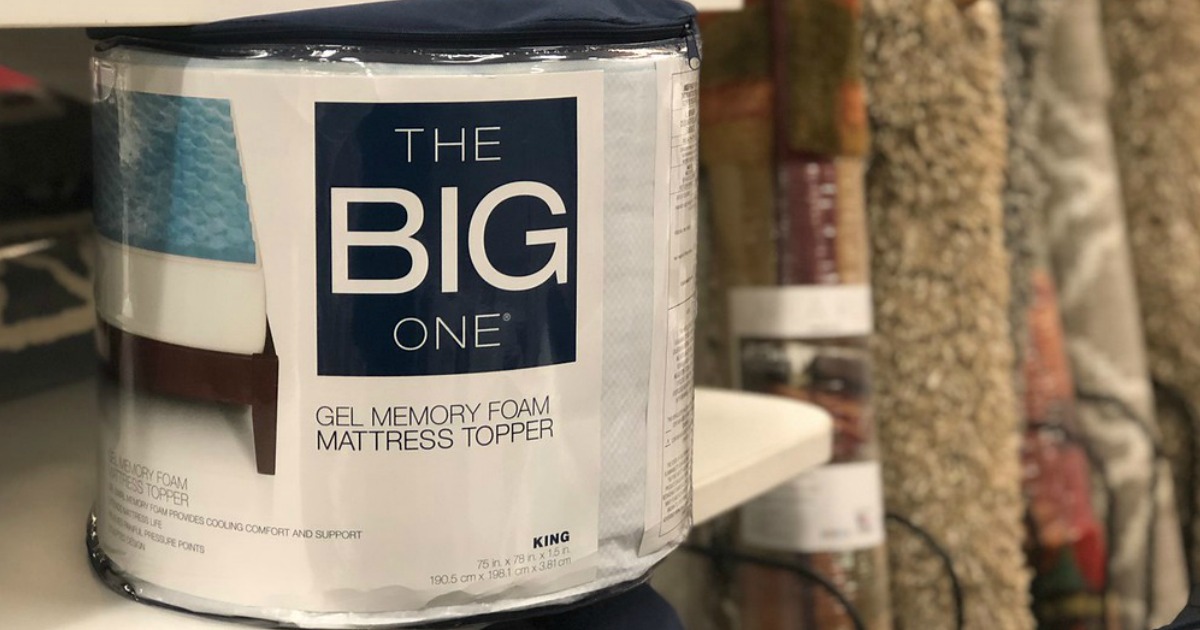 The Big One Gel Memory Foam Mattress Topper (ALL Sizes) Only 25.49