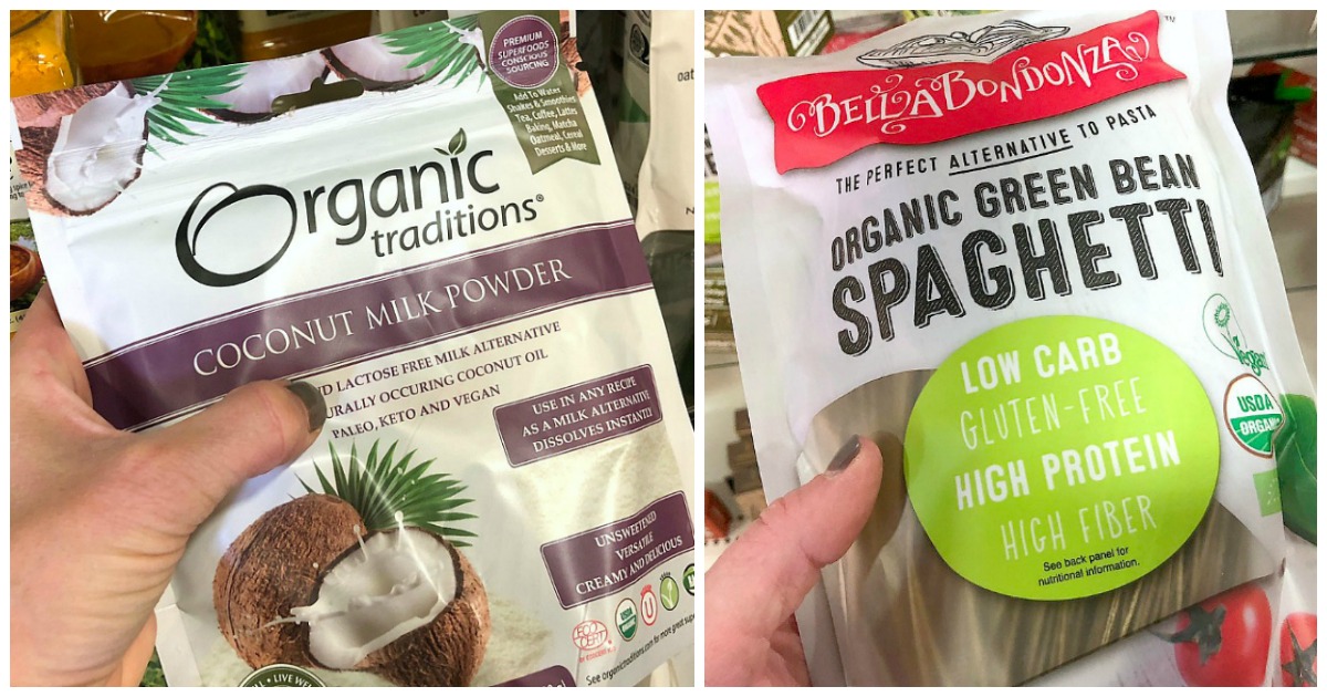 my favorite things to shop at t.j.maxx — keto finds of coconut milk powder and green bean spaghetti