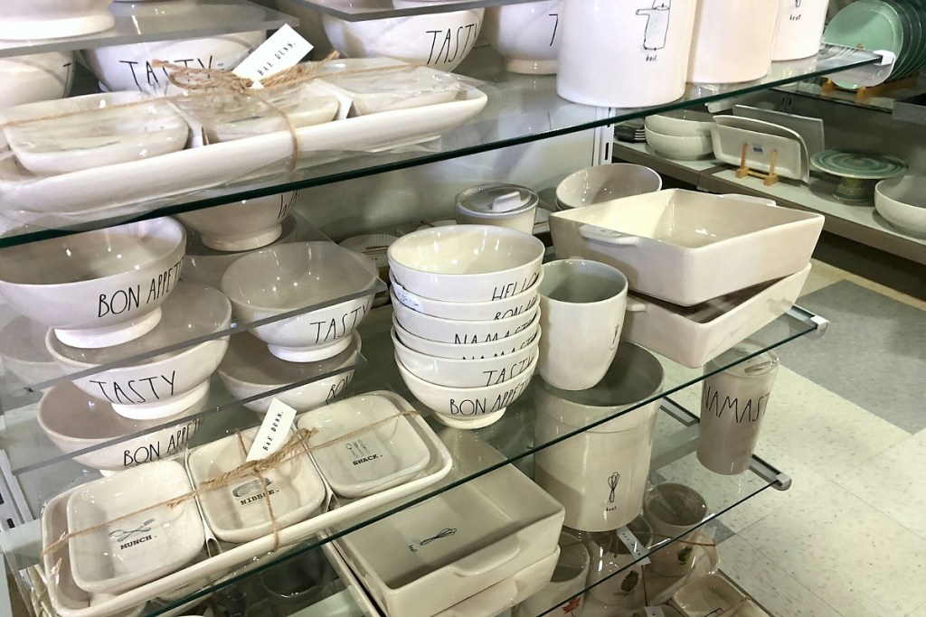 tjmaxx shopping finds — assortment of rae dunn dishware