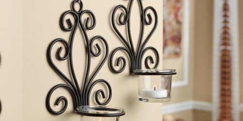 TWO Mainstays Scroll Wall Sconce Candleholders Only $5.26 (Just $2.63 Each)