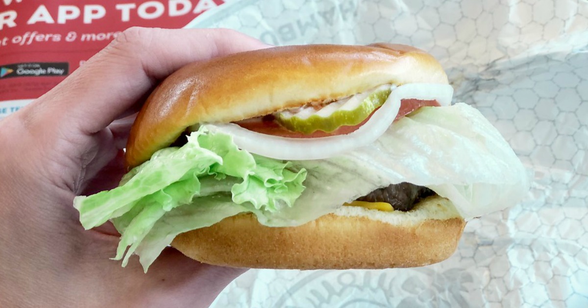 National Cheeseburger Day Deals 2018 - picture of a Wendy's Burger