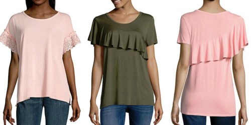 Women’s Tops as Low as $1.39 at JCPenney.com (Regularly $17+) + More
