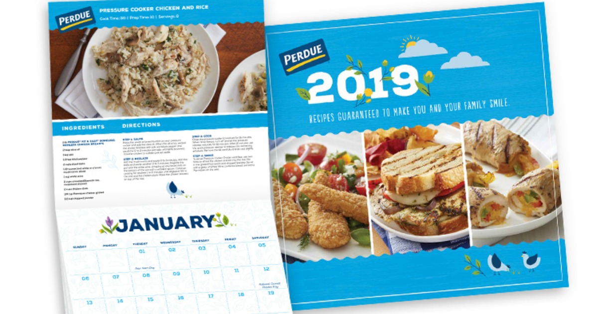 Free 2019 Perdue Recipe Calendar Hip2save purdue chicken calendar 2021