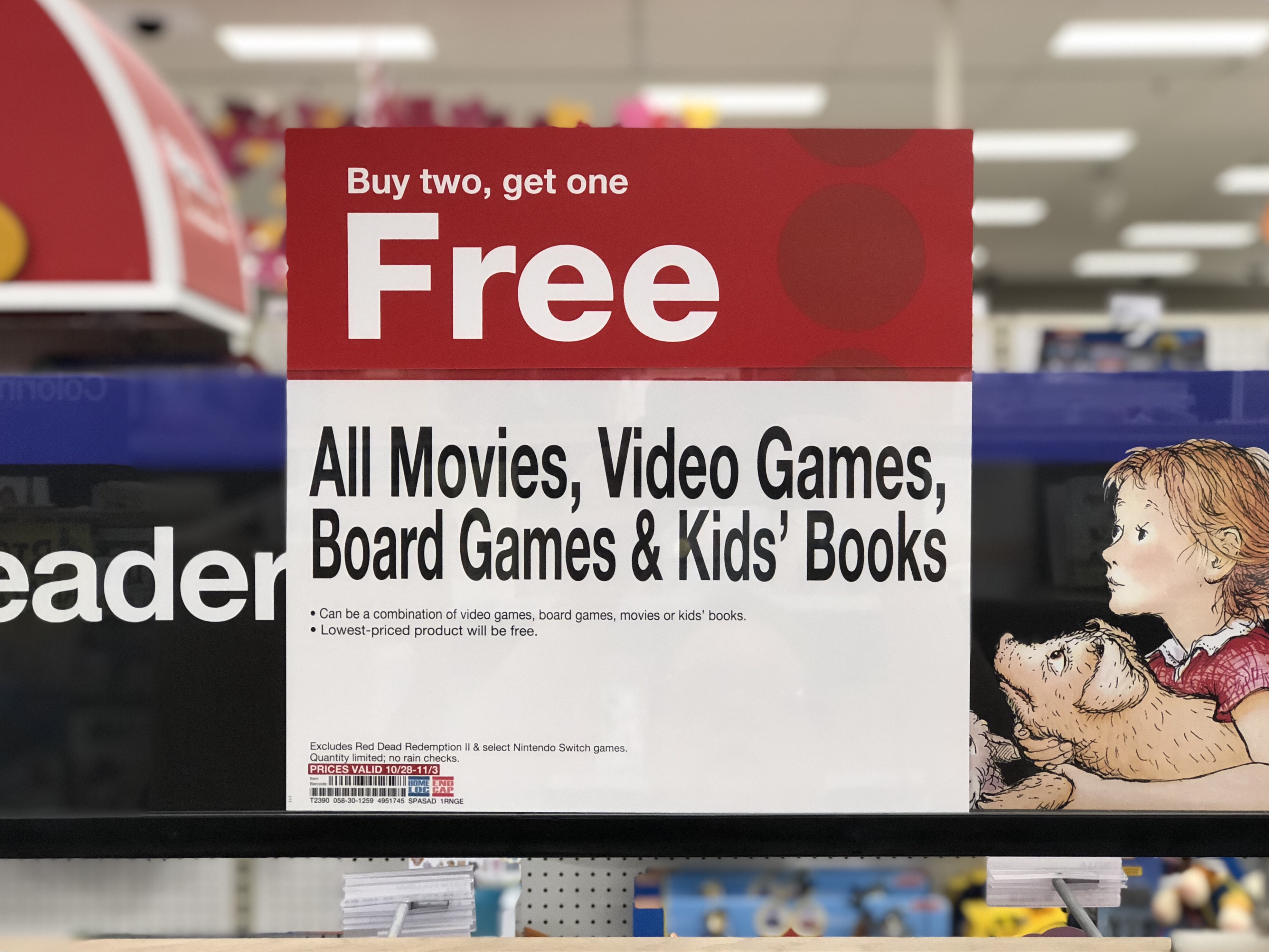target buy two get one free video games