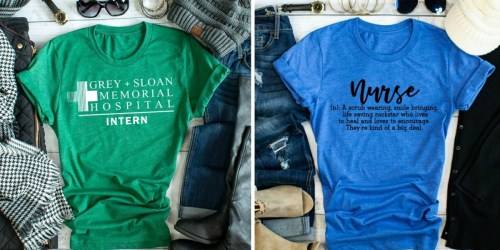 Cute Women’s Graphic Tees Only $17.98 Shipped (Grey’s Anatomy, Nurses, & More)