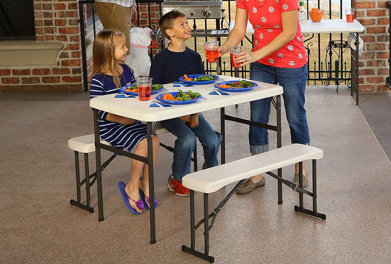 Lifetime Folding Table Bench Set Only 67 74 Shipped Regularly 100   Lifetime Table E1540731756180 