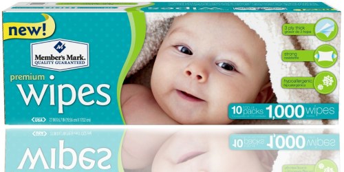 Sam’s Club: Member’s Mark Premium 1,000 Count Baby Wipes Only $14.86 Shipped