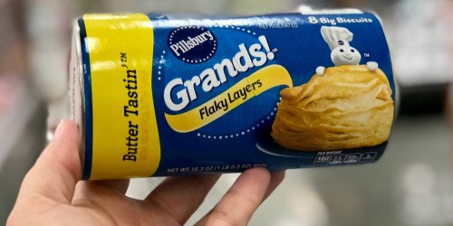 Pillsbury Grands Biscuit Cans Only 16¢ Each After Cash Back at Publix