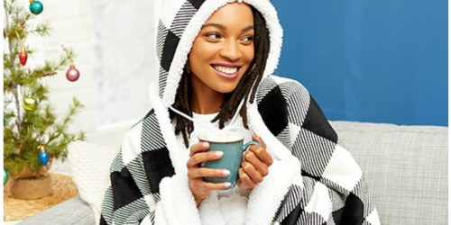 Hooded Sherpa-Lined Throw Only $19.79 (Regularly $60) at Zulily