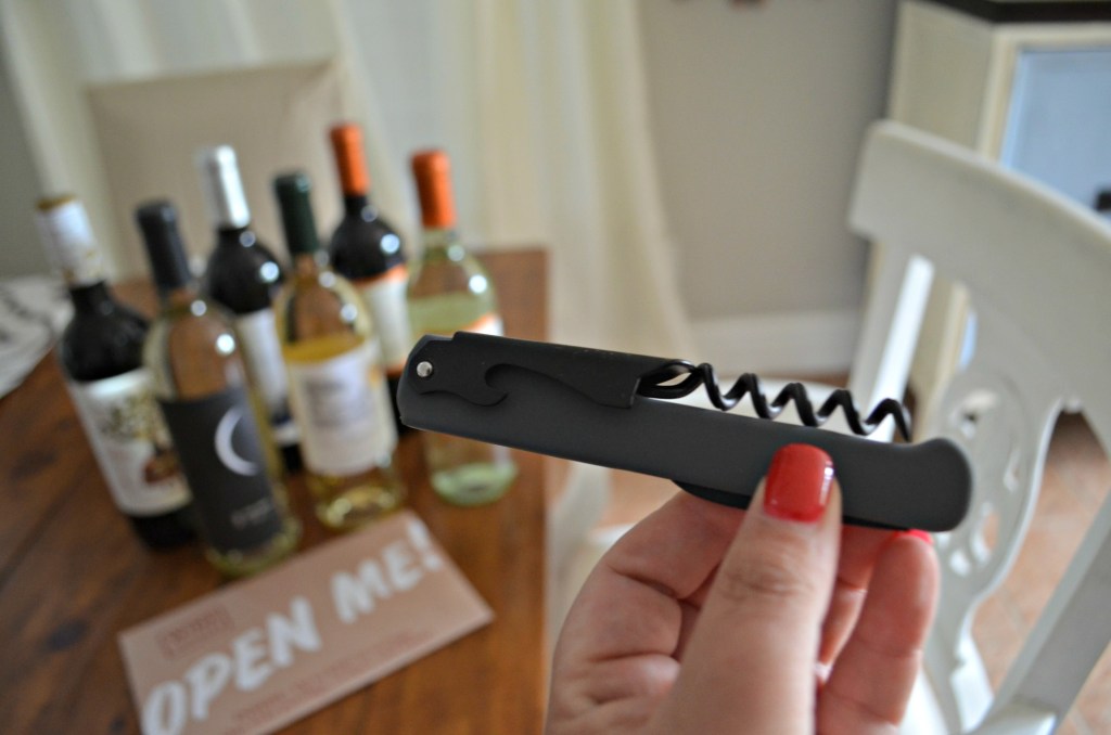 Wine Insiders bottles of wine and free corkscrew